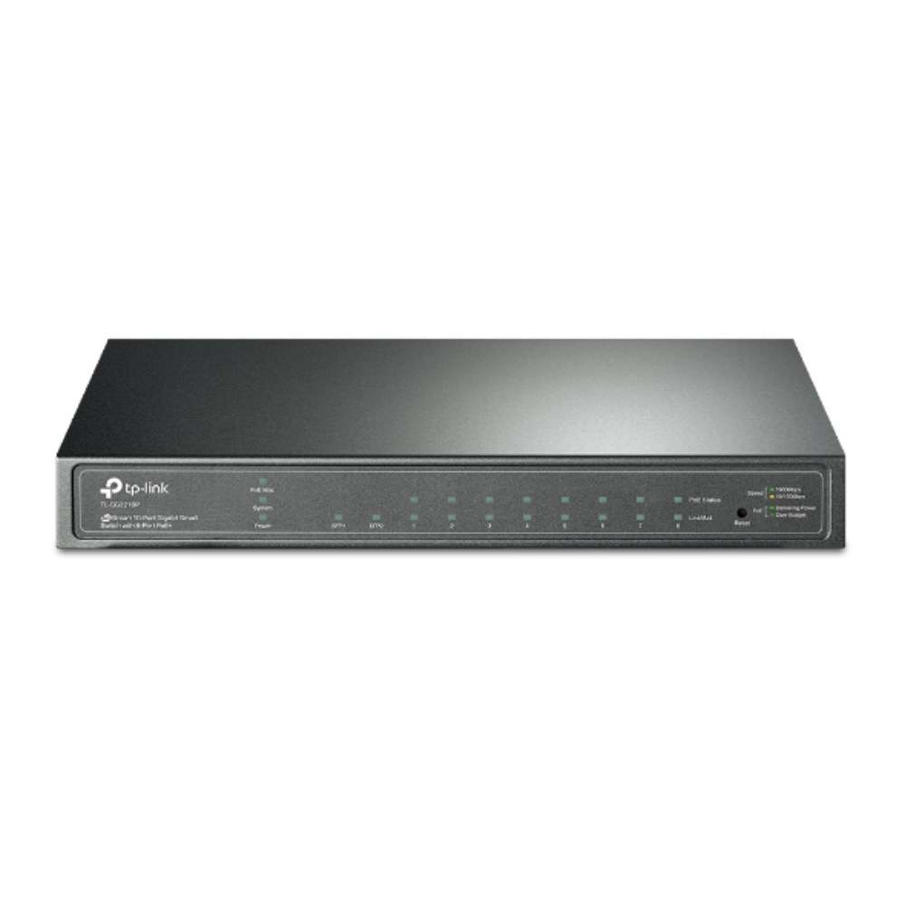 TP-Link JetStream 10-Port Gigabit Smart Switch with 8-Port PoE+ | SG2210P SG2210P