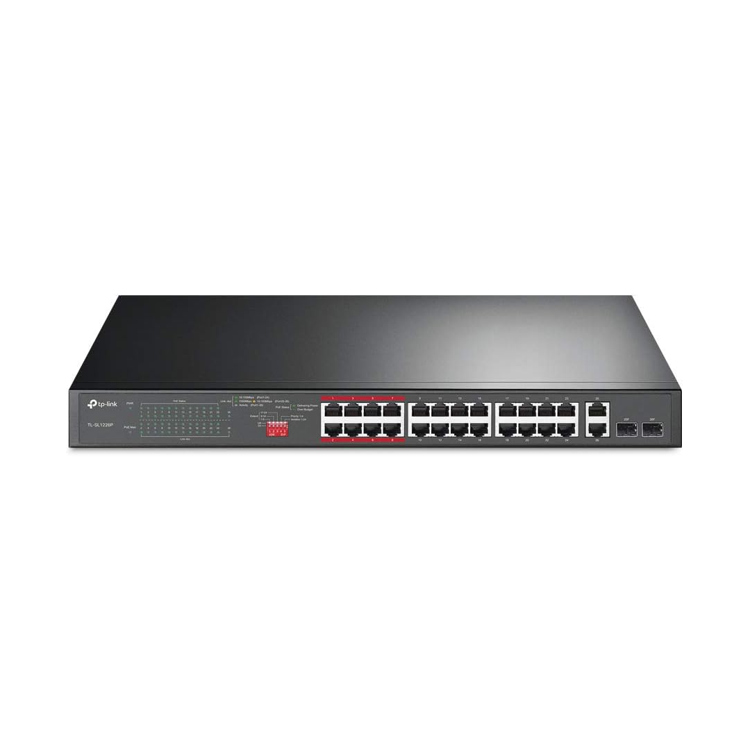 TP-Link TL-SL1226P 24-Port Fast Ethernet PoE+ Switch | TL-SL1226P  TL-SL1226P